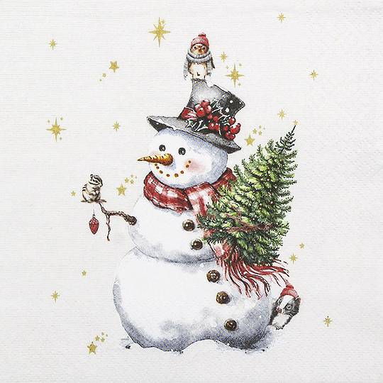 Paper Napkins 33cm, Cute Snowman *ETA Nov